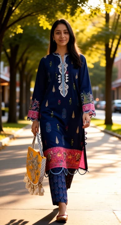 The second customer in the outfit: the walk